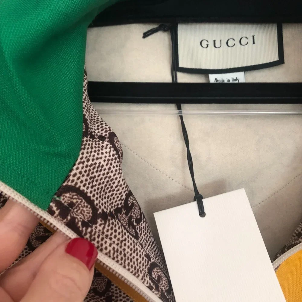 Gucci GG Supreme Jersey Dress with Chevron Stripes NEW W TAGS - Picture 2 of 2
